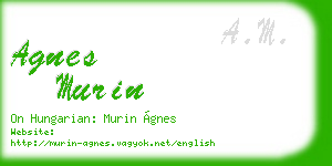 agnes murin business card